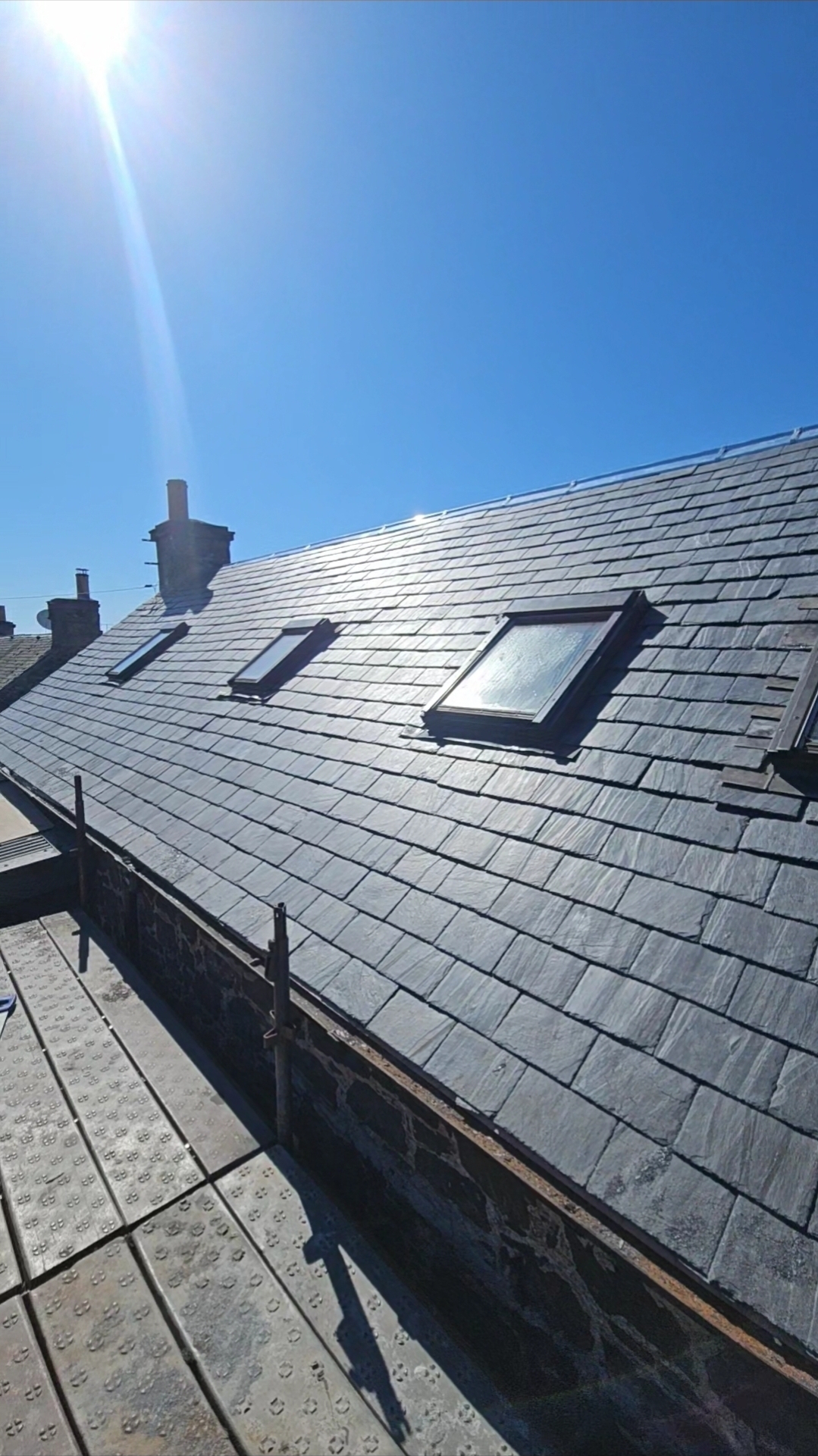 Completed slate roof project